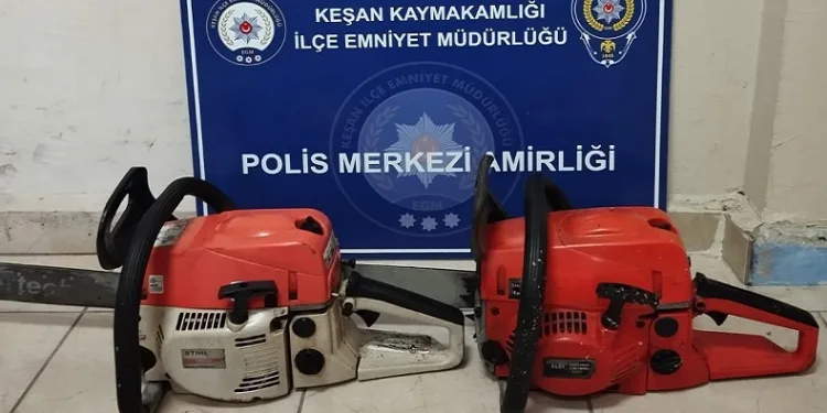 Motorlu testere hırsızları yakalandı