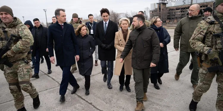 Rusya-Ukrayna Savaşının ikinci yıl dönümünde Batılı liderler Ukrayna’da