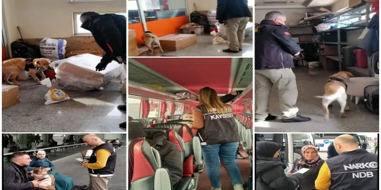 Polis ekiplerinden otobüslerde ‘Narko Alan’ uygulaması