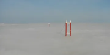 1915 Çanakkale Köprüsü sis içinde kayboldu