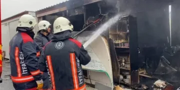 Malatya’da konteyner yangını