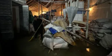 Un değirmeni sular altında kaldı