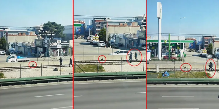 Bursa’da sahibinin elinden kaçan horoz metro raylarına çıktı