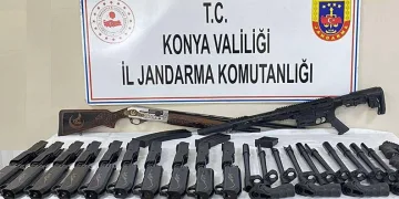 Konya’da silah kaçakçılarına operasyon: 4 gözaltı
