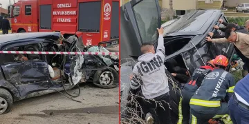 İki aracın çarpıştığı kazada 4 kişi yaralandı
