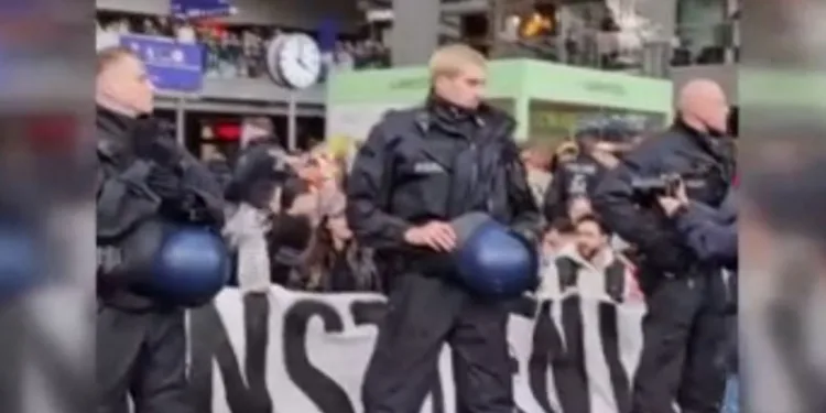 Alman polisinden Filistin destekçilerine sert müdahale