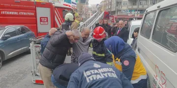 5 katlı binada korkutan yangın