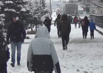 Kars’ta kar yağışı etkili oluyor