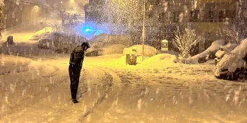 Yüksekova’da lapa lapa kar yağışı