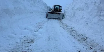 Van’da mahalle yoluna çığ düştü