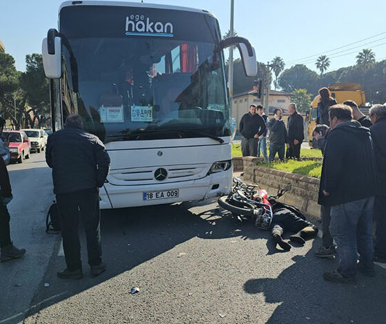 Nazilli'de otobüs motosiklete çarptı: 1 ölü