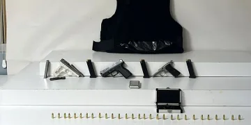 Kaçak silah imalathanesinde top mermisi bulundu