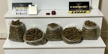 Uyuşturucu operasyonunda 2 kilo 510 gram esrar ele geçirildi