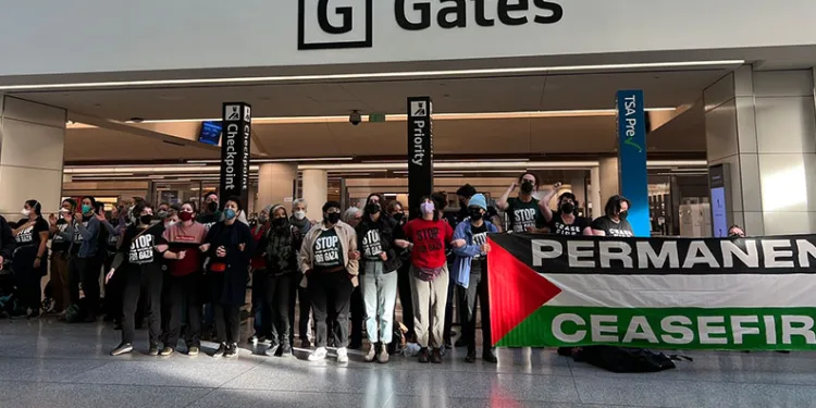 ABD’de Havalimanı’nda Gazze protestosu