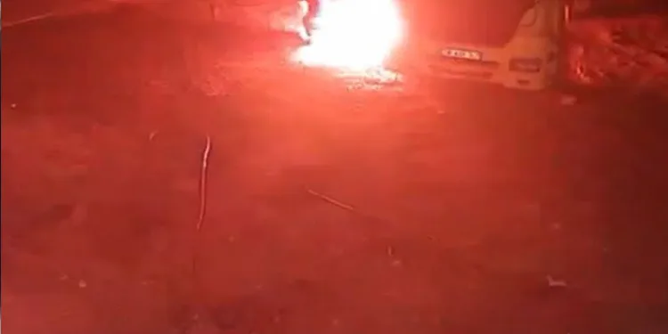 Kayseri’de tırı kundaklayan şahıs yanmaktan kıl payı kurtuldu