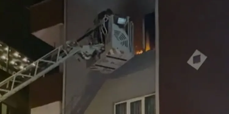 7 katlı apartmanda yangın