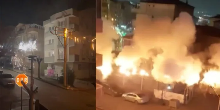 Elektrik kabloları bomba gibi patladı