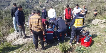 Kamyon şarampole yuvarlandı