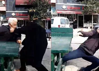 Kendisini rahatsız eden adamı evire çevire dövdü