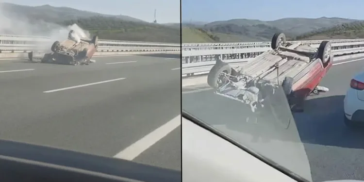 Takla atan otomobilde can pazarı