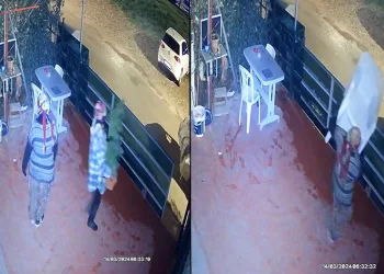 Bursa’da derneğin sandalye ve çiçeklerini çaldılar