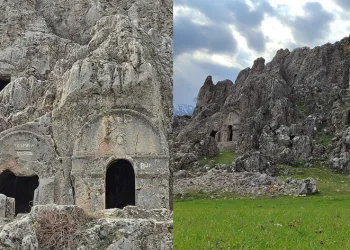 Kaya mezarları doğa severlerin ilgi odağı oldu