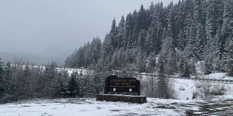 Ilgaz Dağı beyaza büründü