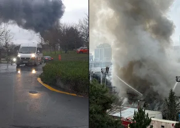 İTÜ Maslak kampüsü içerisinde yangın