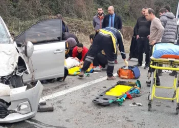 Rize’de trafik kazası: 2 yaralı