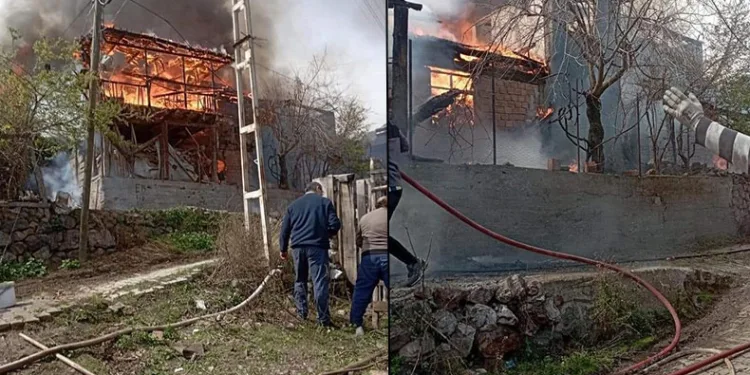 Kargı’da yangın: 6 ev yandı