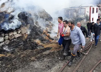 3 ev 1 samanlık küle döndü