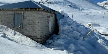 Şırnak’ta çatılar kara dayanamadı