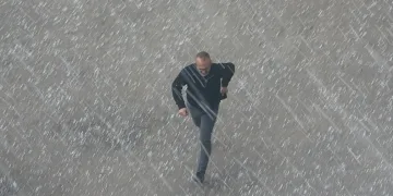 Kayseri’de dolu bir anda bastırdı
