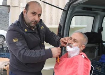 Afetzede berberden seyyar çözüm