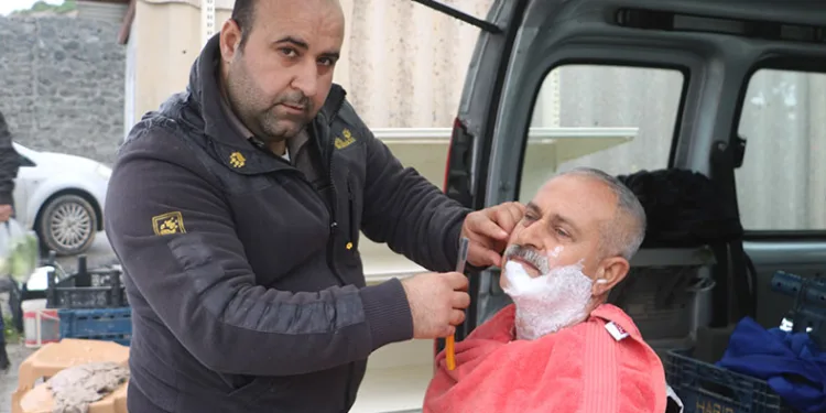 Afetzede berberden seyyar çözüm