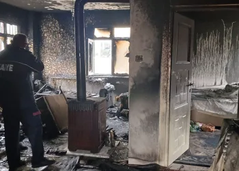Alaplı’da evde çıkan yangında 2 kişi yaralandı