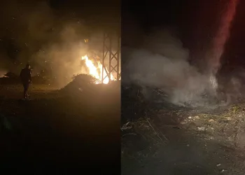 Arsuz’da çöplük alanda yangın çıktı
