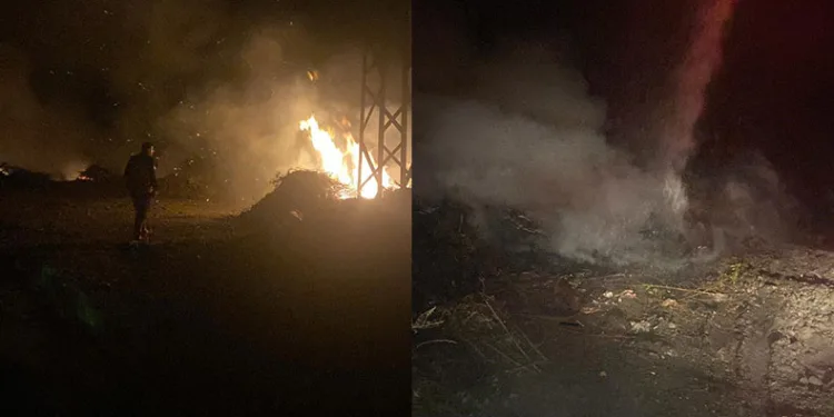 Arsuz’da çöplük alanda yangın çıktı