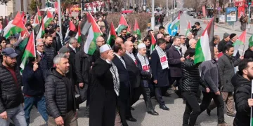 Filistin’e destek amaçlı yürüyüş düzenlendi
