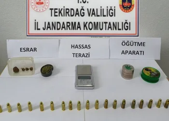 Tekirdağ’da tabanca ve uyuşturucu ele geçirildi