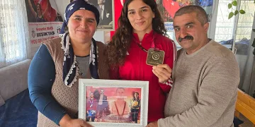 Milli güreşçi coşkulu karşılama