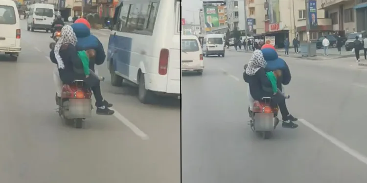 Bursa’da trafikte tehlikeli yolculuk
