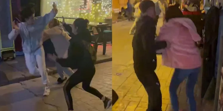 Kavgaya erkekler müdahale etti