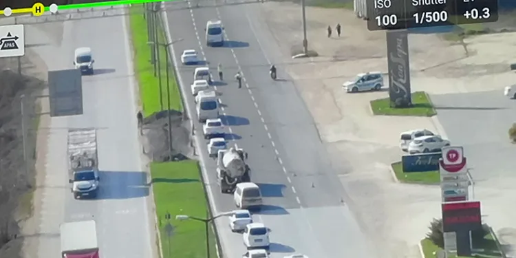 Dron destekli kırmızı ışık denetimi