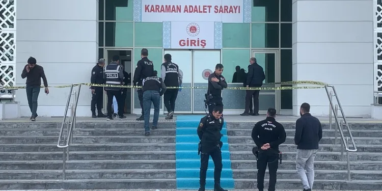 Karaman’da adliye girişinde silahlı saldırı