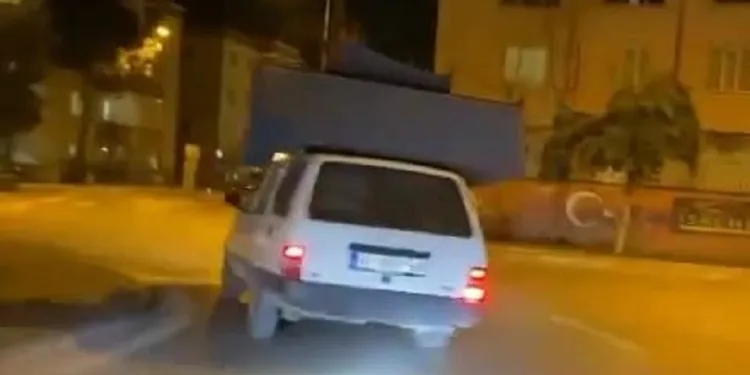Bursa’da tehlikeli taşımacılık kamerada