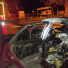 Hassa’da bir otomobilde yangın çıktı