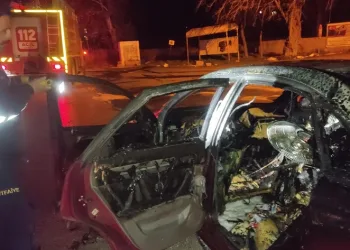 Hassa’da bir otomobilde yangın çıktı