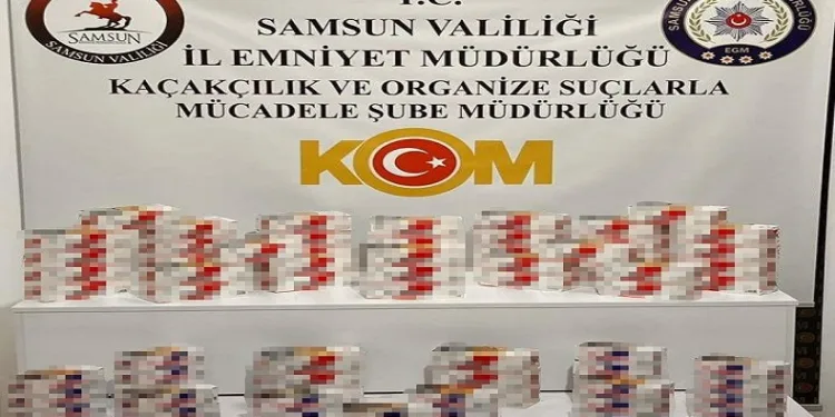 Samsun’da 15 bin 400 adet sahte bandrollü makaron ele geçirildi