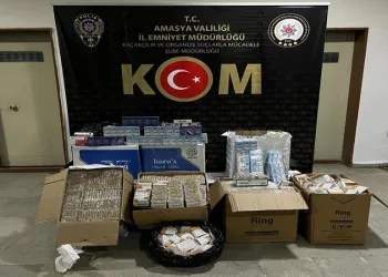 Amasya’da 56 binden fazla dolu makaron ele geçirildi